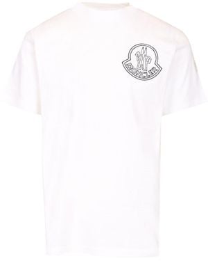 Moncler Ss With Logo T-Shirt - White