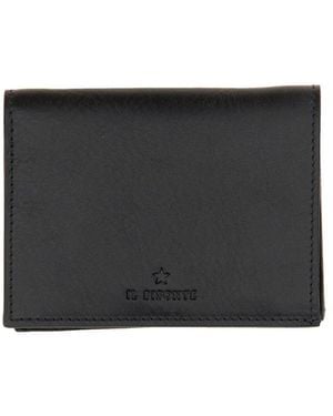 Il Bisonte Small Leather Wallet - Black