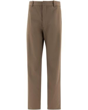 Loewe Cotton And Silk Pants - Brown