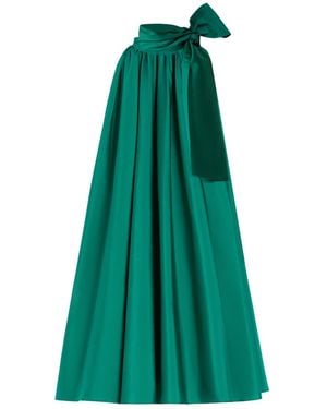 Max Mara Short, Sleeveless, Flared Dress With A Pleated Design That Creates Volume - Green