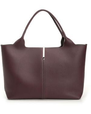 Tod's Ebr Shopping Medio-Piccola Handbags - Purple