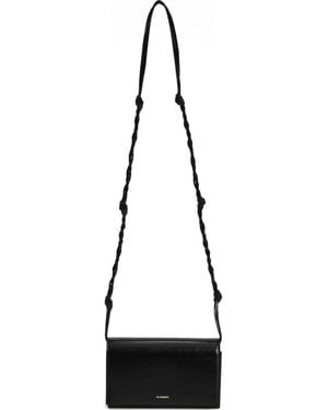 Jil Sander Tangle Leather Mini Bag - Black