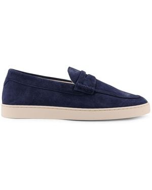 Brunello Cucinelli Suede Loafers-Uomo - Blu