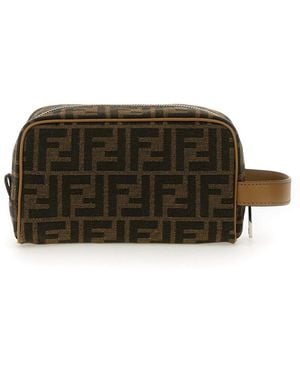 Fendi Beauty Case "ff" Jacquard Small - Brown