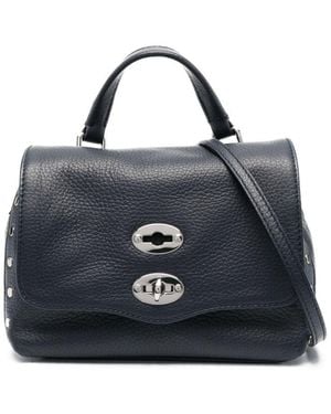 Zanellato Postina Daily Baby Leather Handbag - Blue