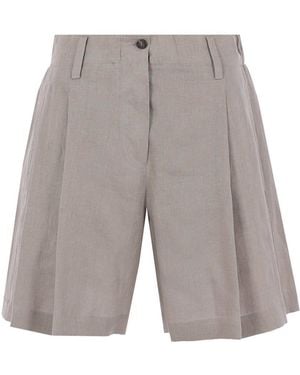 Brunello Cucinelli Linen Shorts - Grey