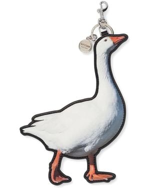 Moschino Pouch With Goose Motif - White