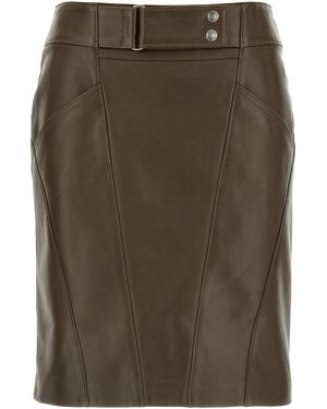 Tom Ford Nappa Skirt Gonne Verde-Donna