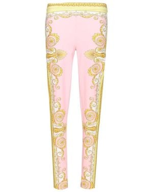 Versace Leggings Stampati Primavera Barocco - Pink
