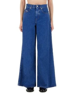 Marni Denim Wide Leg Jeans-Donna - Blu