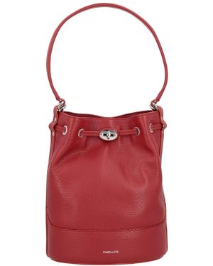 Zanellato Bordeaux Leather Shoulder Bag - Red