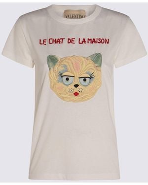 Valentino T-Shirts And Polos Light And Natural-Donna - Bianco