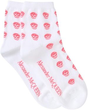 McQueen CALZINI CORTI SKULL IN COTONE - Multicolore