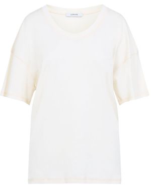 Lemaire Ribbed Cotton Rib T-Shirt - White