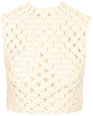 Alaïa Alaã¯A Knotted Top - Natural