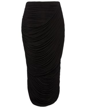 Magda Butrym Draped Midi Skirt - Black