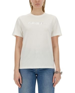 Rabanne T-shirt With Logo - White