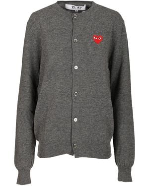 COMME DES GARÇONS PLAY Merino Wool Cardigan Knitwear - Gray
