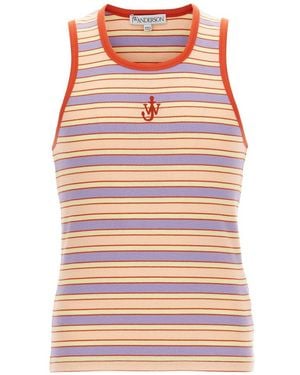 JW Anderson Logo Ribbed Tank Top - Multicolor