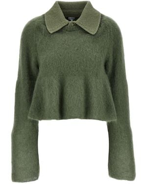 Loewe Mohair Polo Jumper - Green