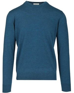 Ballantyne Crew Neck Sweater Knitwear Blue