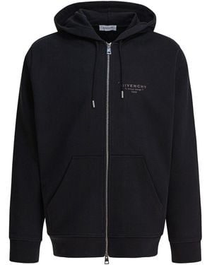 Givenchy Ginvency Print Hoodie - Blue