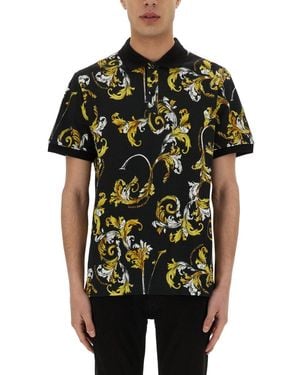 Versace Jeans Couture Polo Outline Baroque - Black
