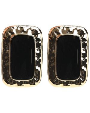 Self-Portrait Large Mottled Gold Black Earrings Jewellery Gold