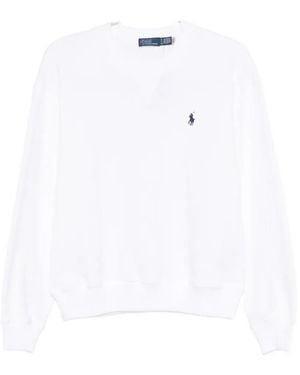 Polo Ralph Lauren Cotton Fleece Crewneck Sweatshirt - White