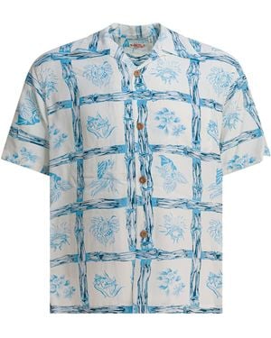 Sun Surf "Island Plants" Shirt - Blue