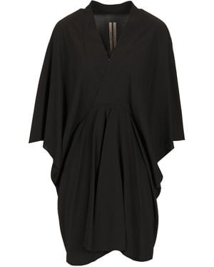 Rick Owens Crepe Mini Dress Jackets - Black