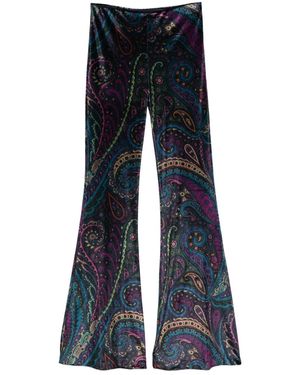 Etro Pantaloni Svasati - Blu