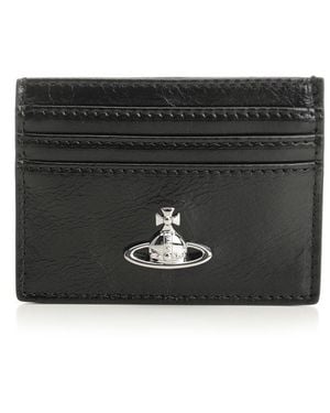 Vivienne Westwood Card Holder Flat Small Leather Goods - Black