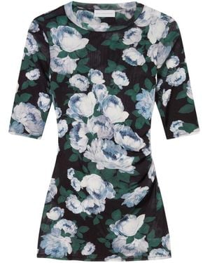 Stella McCartney Floral Mesh Top - Green