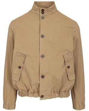 Original Vintage Cotton Gabardine Jacket Coats - Brown