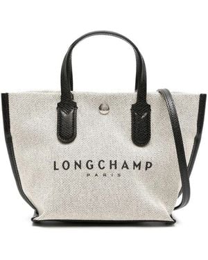 Longchamp Tote Bags Neutro Nero-Donna - Metallizzato