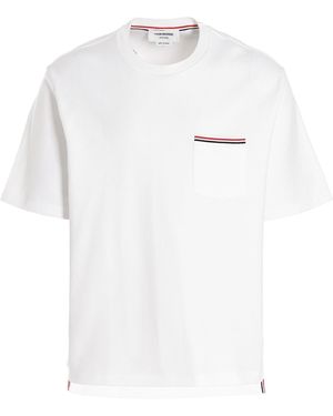 Thom Browne Pocket T Shirt Bianco