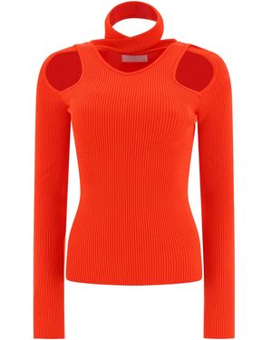 Coperni Top With Cut-Out Knitwear Rosso