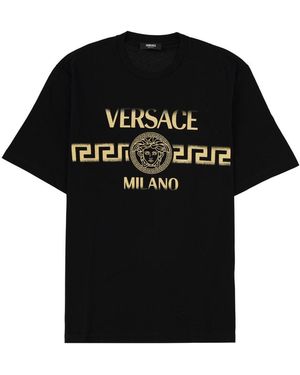 Versace T-shirt Con Logo - Black
