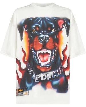 PDF Cotton Jersey Printed T-Shirt - White