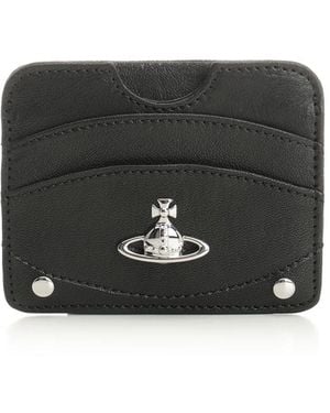 Vivienne Westwood Half Moon Card Holder Flat Small Leather Goods Black