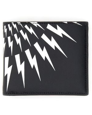 Neil Barrett Wallet With Logo - Black