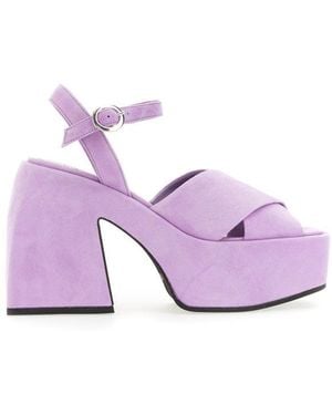 NODALETO Bulla Joni Pumps With Maxi Platform - Purple