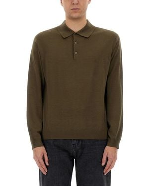 sunflower Wool Polo Shirt-Uomo - Marrone