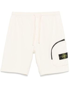 Stone Island Cotton Shorts - White