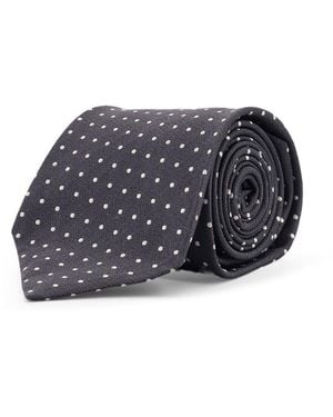 Tom Ford Silk Tie With Micro-Fantasy - Blue