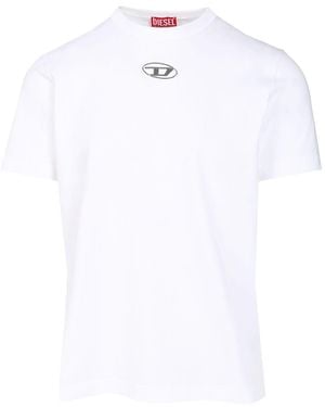 DIESEL Regular T-Shirt Bianco-Uomo