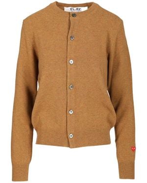 COMME DES GARÇONS PLAY Wool Cardigan Knitwear - Brown