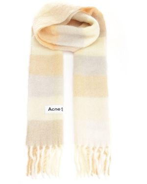 Acne Studios Fringed Scarf Scarves And Foulards - Natural