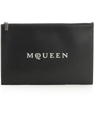McQueen Pouch Large Small Leather Goods Black